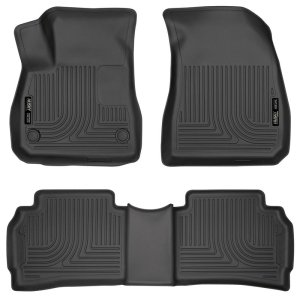 Chevrolet Malibu Floor Liners - Front + Rear - Husky Liners - Weatherbeater - Black - 2016